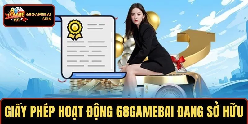 List giấy phép hoạt động 68GAMEBAI đang sở hữu